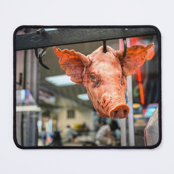 Item preview, Pig Head hanging in a South Philly Butcher Shop designed and sold by drawbey.