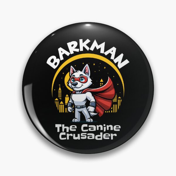 Item preview, White Shepherd As Barkman Canine Crusader designed and sold by RockBeeDesigns.