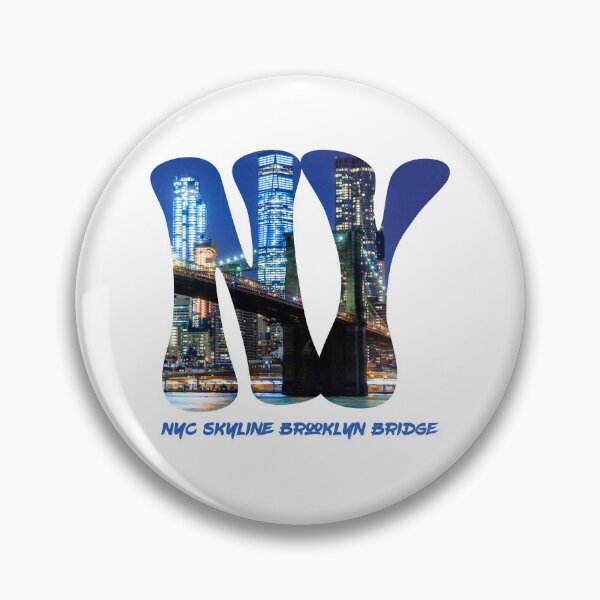 Item preview, NYC Skyline Brooklyn Bridge Letter Graphic designed and sold by JNgraphictopia.