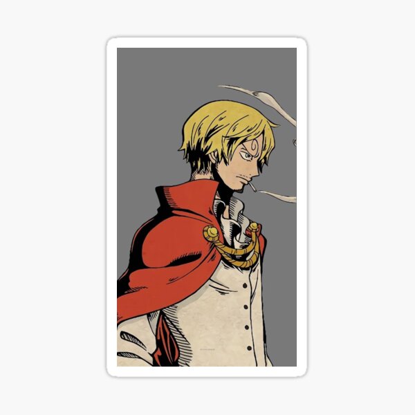 Sanji One Piece Anime Character with Blonde Hair and Red Cape