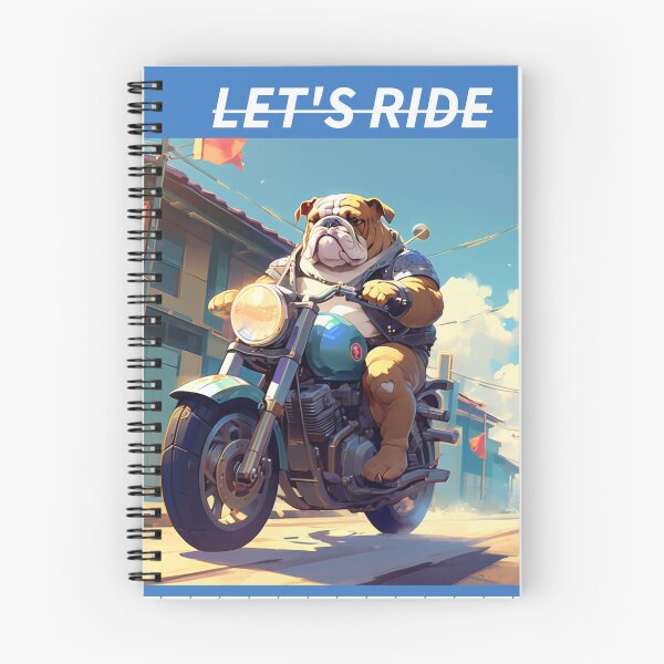Item preview, BULL DOG AND MOTORCYCLE designed and sold by AmazingBackDrop.