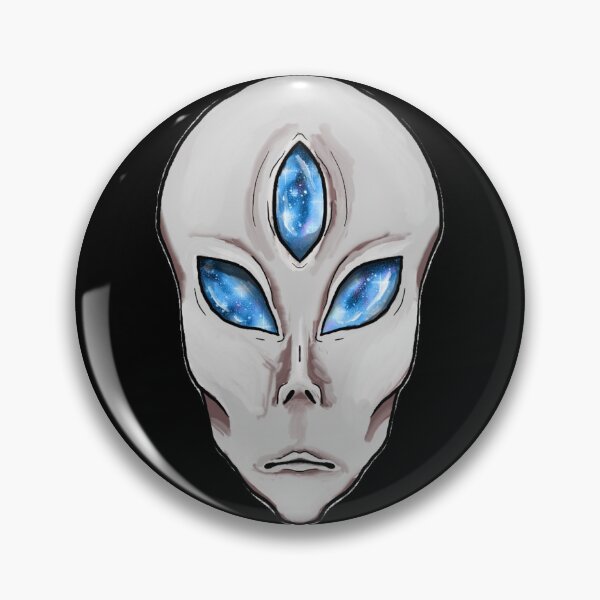 Item preview, White 3 galaxy eyed alien designed and sold by Bailey Swinney.