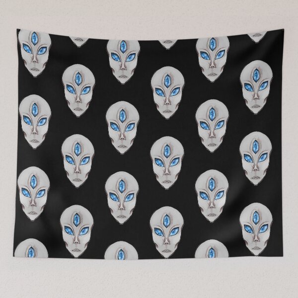 Item preview, White 3 galaxy eyed alien designed and sold by Bailey Swinney.