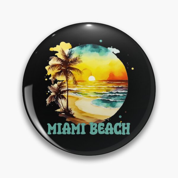 Item preview, Miami Beach,  Florida, Miami Beach Vintage Sunset, Miami Sunrise, Beach Lifestyle, Spring Break, Tropical Vacation designed and sold by Sun Sand & Sea Art.