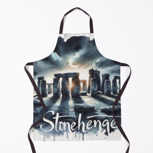 Item preview, Cloudy Water Colour Stonehenge with Sunset designed and sold by Gaborai.