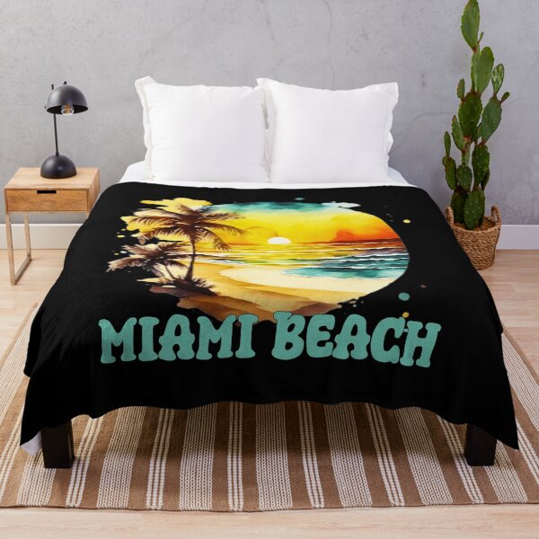 Item preview, Miami Beach,  Florida, Miami Beach Vintage Sunset, Miami Sunrise, Beach Lifestyle, Spring Break, Tropical Vacation designed and sold by Sun Sand & Sea Art.