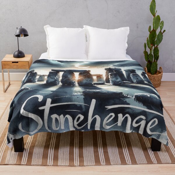 Item preview, Cloudy Water Colour Stonehenge with Sunset designed and sold by Gaborai.