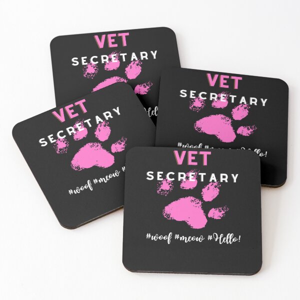 Item preview, Veterinary receptionist - woof, meow, Hello - funny gifts for vet receptionists (white letters)) designed and sold by alczar.