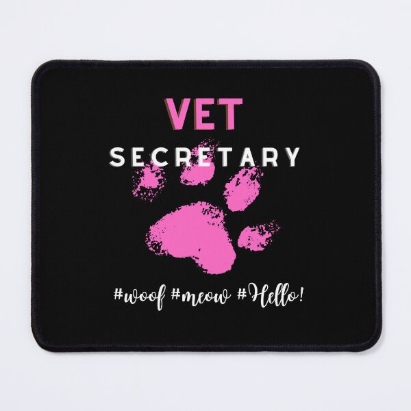 Item preview, Veterinary receptionist - woof, meow, Hello - funny gifts for vet receptionists (white letters)) designed and sold by alczar.