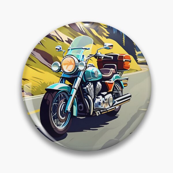 Item preview, TURQUOISE MOTORCYCLE designed and sold by AmazingBackDrop.