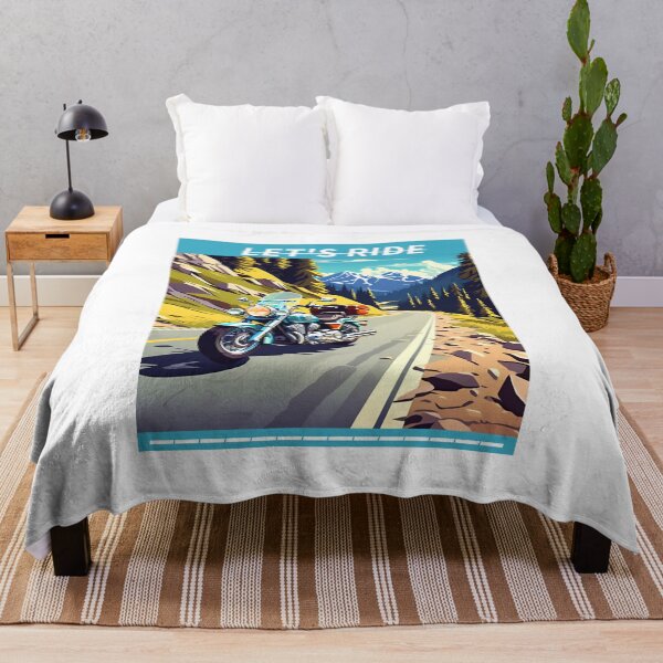 Item preview, TURQUOISE MOTORCYCLE designed and sold by AmazingBackDrop.