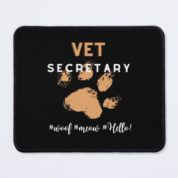 Item preview, Veterinary receptionist - woof, meow, Hello - funny gifts for vet receptionists (white letters)) designed and sold by alczar.