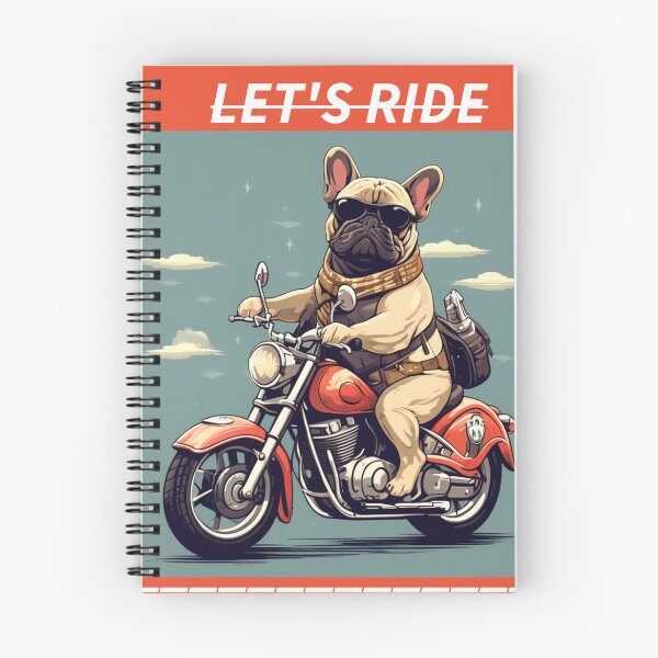 Item preview, FRENCH BULLDOG AND MOTORCYCLE designed and sold by AmazingBackDrop.