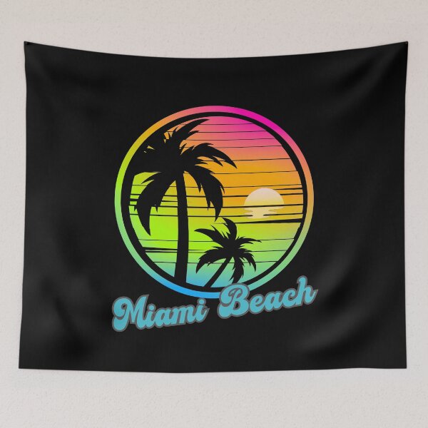 Item preview, Miami Beach,  Florida, Miami Beach Vintage Sunset, Miami Sunrise, Beach Lifestyle, Spring Break, Tropical Vacation designed and sold by Sun Sand & Sea Art.