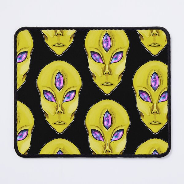 Item preview, Yellow 3 galaxy eyed alien designed and sold by Bailey Swinney.