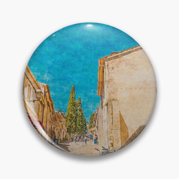 Item preview, Calvari Steps Pollensa Mallorca Watercolour Effect designed and sold by GG WALL ART.