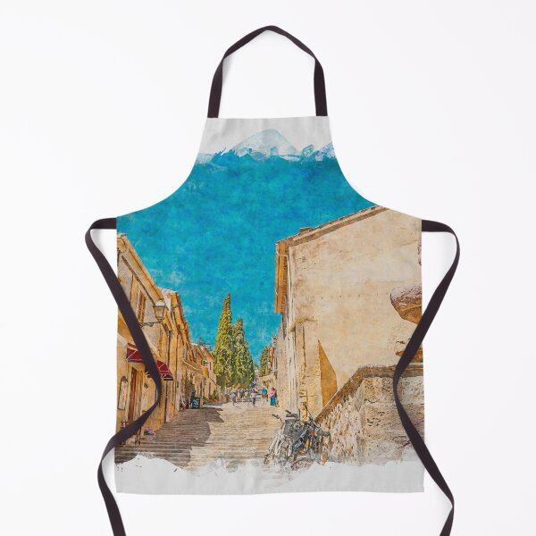 Item preview, Calvari Steps Pollensa Mallorca Watercolour Effect designed and sold by GG WALL ART.