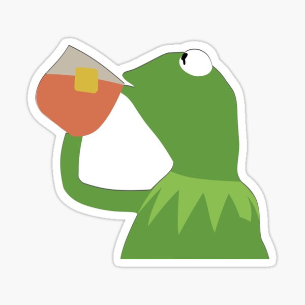 Kermit Sipping Tea Sticker