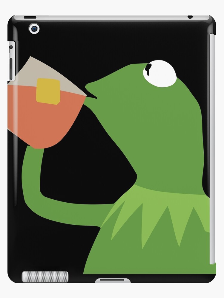 Kermit Sipping Tea IPad Case Skin By Brenda Lee Redbubble   Mwo,x1000,ipad 2 Snap Pad,750x1000,f8f8f8.u10 