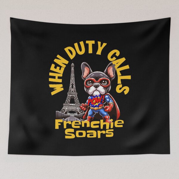 Item preview, Frenchie Superhero designed and sold by RockBeeDesigns.