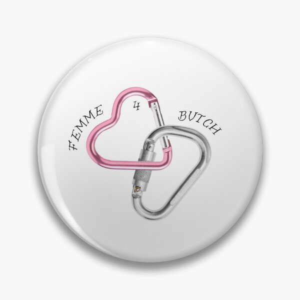 Item preview, Butchfemme interlocking carabiner design designed and sold by pickledlesbian.