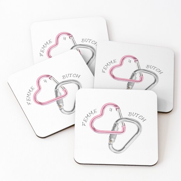 Item preview, Butchfemme interlocking carabiner design designed and sold by pickledlesbian.