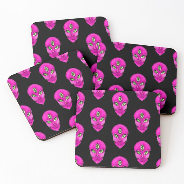 Item preview, Pink 3 galaxy eyed alien designed and sold by Bailey Swinney.