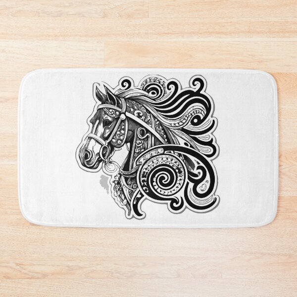 Item preview, Intricate Pen and Ink Horse Bridle Design designed and sold by NiftyWrx.