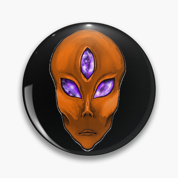 Item preview, Orange 3 galaxy eyed alien designed and sold by Bailey Swinney.