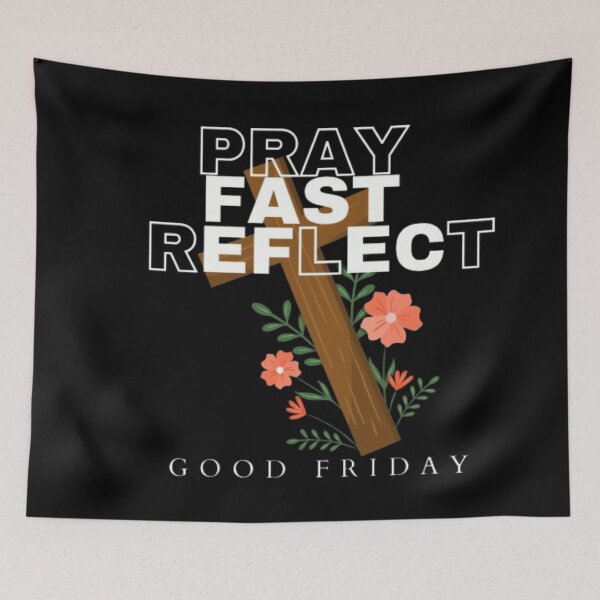 Item preview, Good Friday| Black and White| Pray, Fast And Reflect designed and sold by InspiredCreatives.