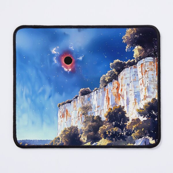 Item preview, Solar Eclipse over Cliffs, with text designed and sold by sylviatx.