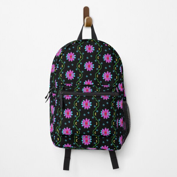 Item preview, Abstract pink and blue flower design pattern designed and sold by SafariByMarisa.