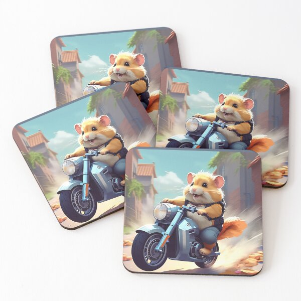 Item preview, HAMSTER AND MOTORCYCLE designed and sold by AmazingBackDrop.