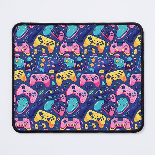 Item preview, Gamer Pattern For Kids Pink Blue Yellow Joysticks designed and sold by sheprint.