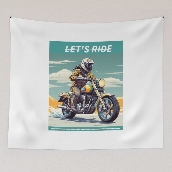 Item preview, HORSE AND MOTORCYCLE designed and sold by AmazingBackDrop.