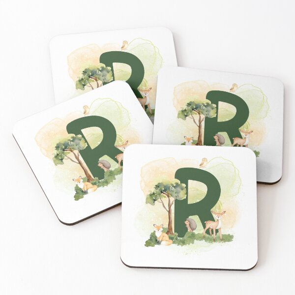 Item preview, Woodland animal series Letter R designed and sold by Tiffany Glassco.