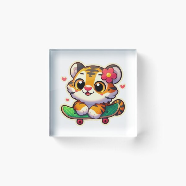 Item preview, Adorable Tigress on Wheels designed and sold by StickerStudio27.