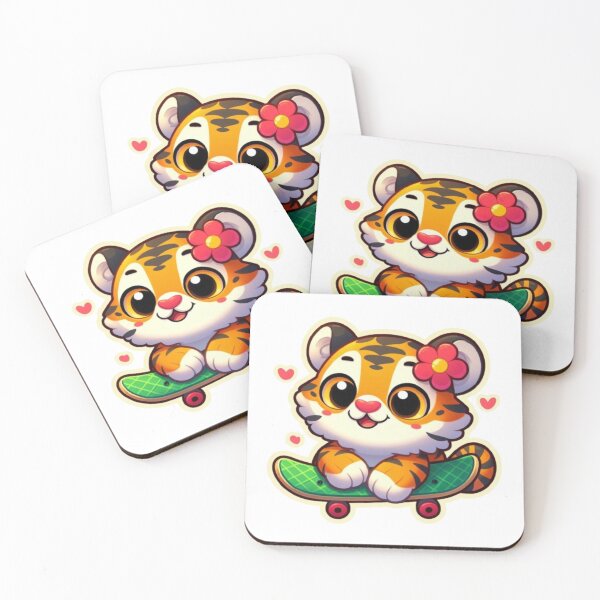Item preview, Adorable Tigress on Wheels designed and sold by StickerStudio27.