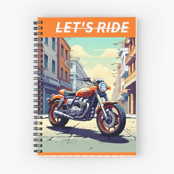 Item preview, ORANGE MOTORCYCLE designed and sold by AmazingBackDrop.