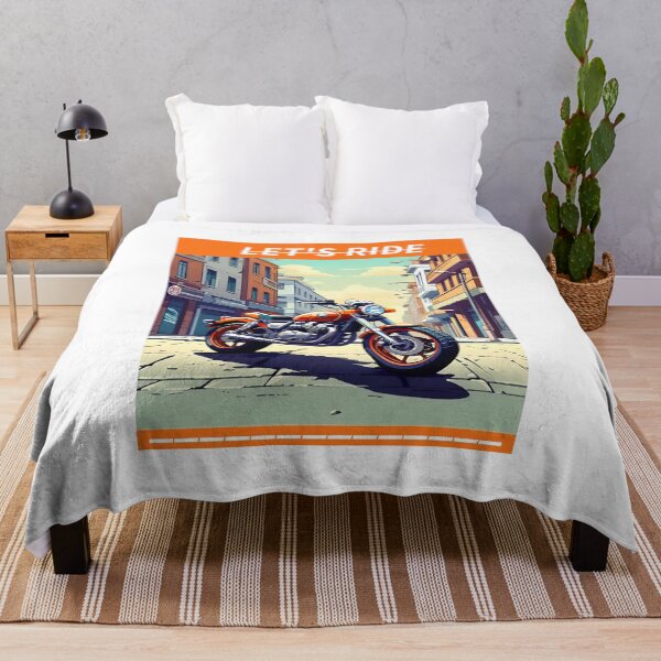 Item preview, ORANGE MOTORCYCLE designed and sold by AmazingBackDrop.