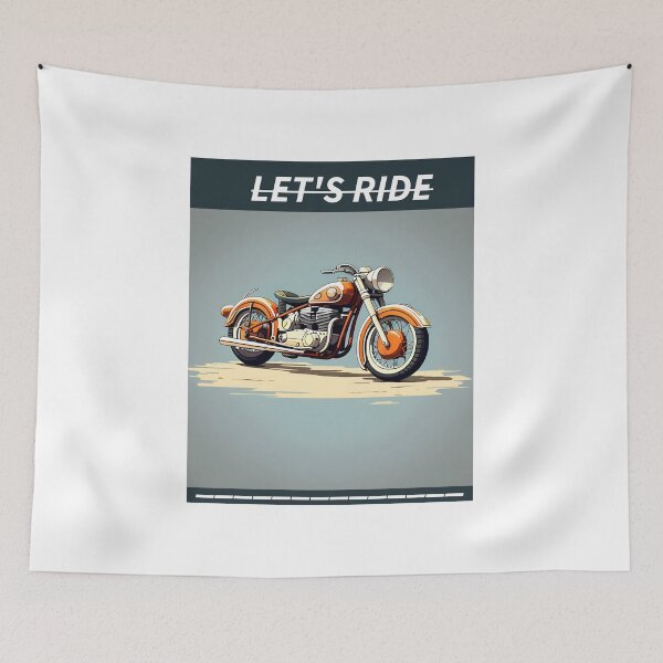 Item preview, ORANGE MOTORCYCLE 2 designed and sold by AmazingBackDrop.