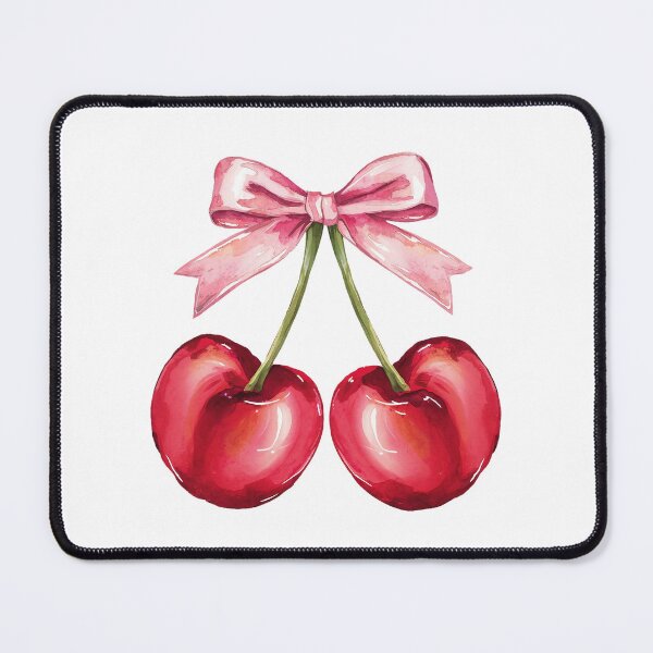 Item preview, Coquette Cherries | Pink Bow designed and sold by Brooke Drake Co..