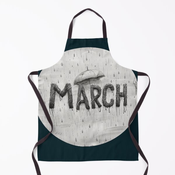 Item preview, March Showers: Handcrafted Raindrop Typography designed and sold by Ace Apparel  Attire.