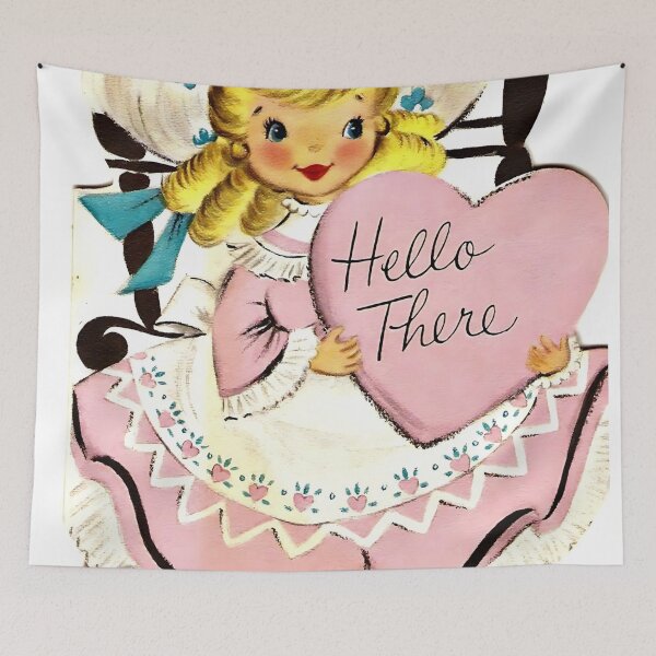 Item preview, Kawaii Kitsch Vintage Pink Little Bo Peep Doll Dollcore Cute Valentines Love Heart designed and sold by knickeryknackry.