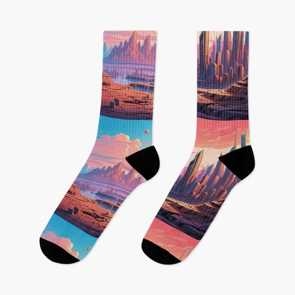 Item preview, Sunset Hues over Futuristic Cityscape Canvas designed and sold by ArtComixHaven.