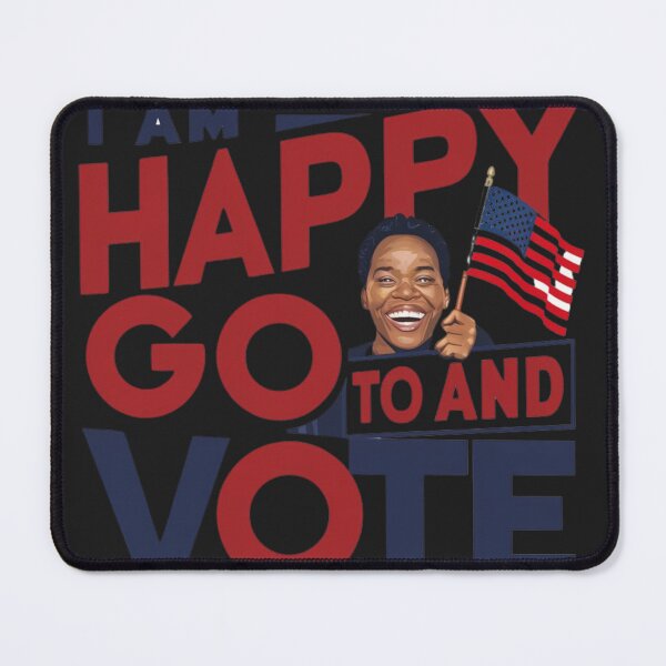 Item preview, I am happy to go and vote, with American flag designed and sold by Charlygood.