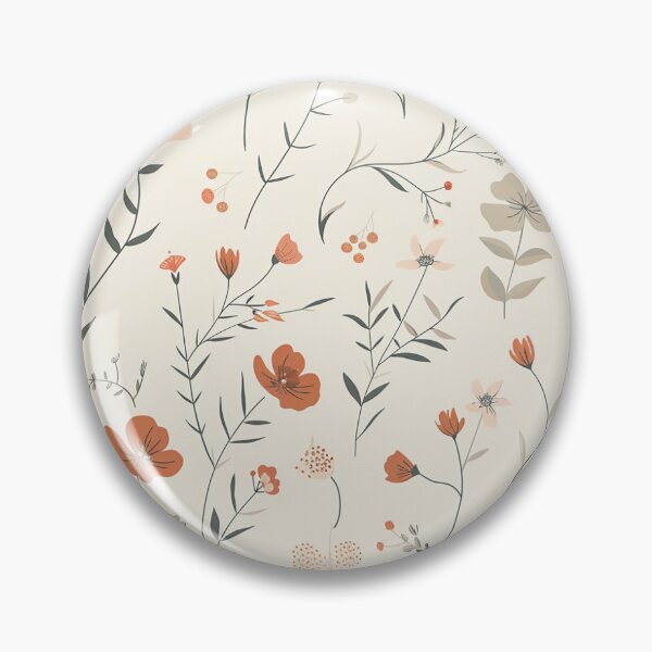 Item preview, Cottagecore poppy floral hand drawn pattern designed and sold by RuralGreen.
