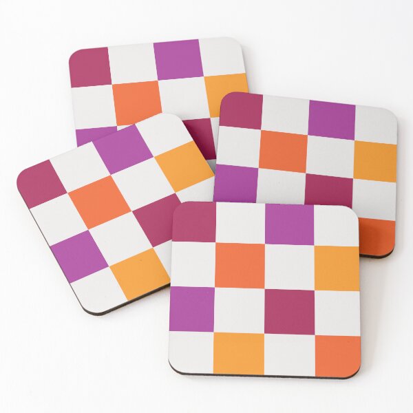 Item preview, Checkerboard Design in Magenta, Orange, Purple and Yellow designed and sold by Angela Dow.