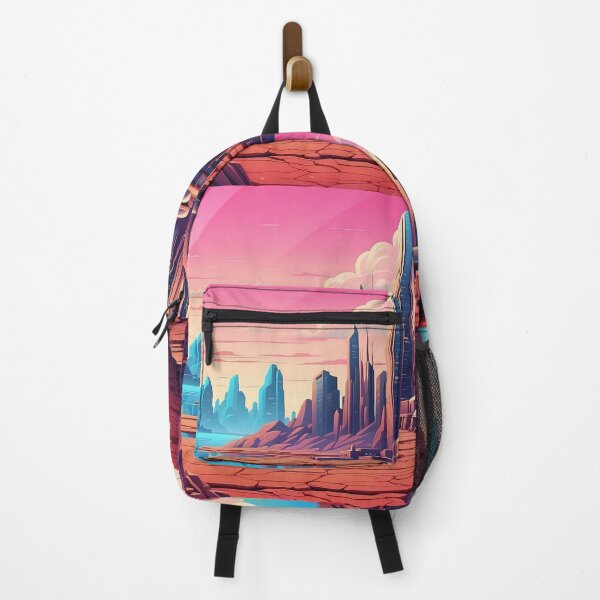 Item preview, Crimson Dawn Over Futuristic Cityscape Illustration designed and sold by ArtComixHaven.