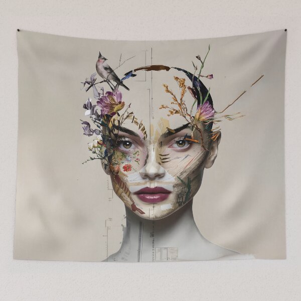 Item preview, Botanical Portrait: A Captivating Fusion of Art and Fashion designed and sold by MarinaFila.